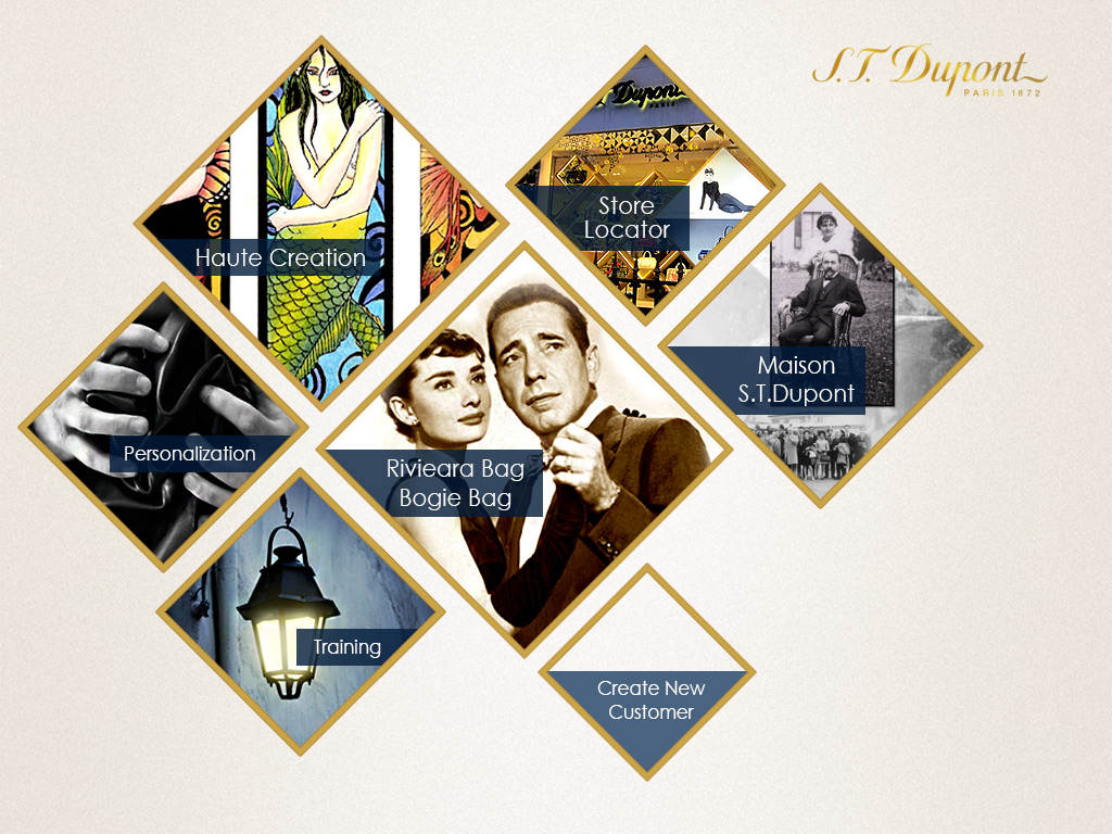 St Dupont iPad home page