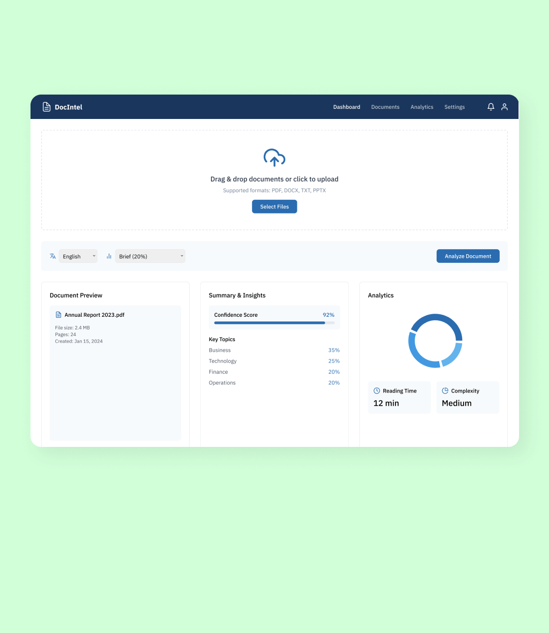 Auto-Summarizer for Documents/Reports