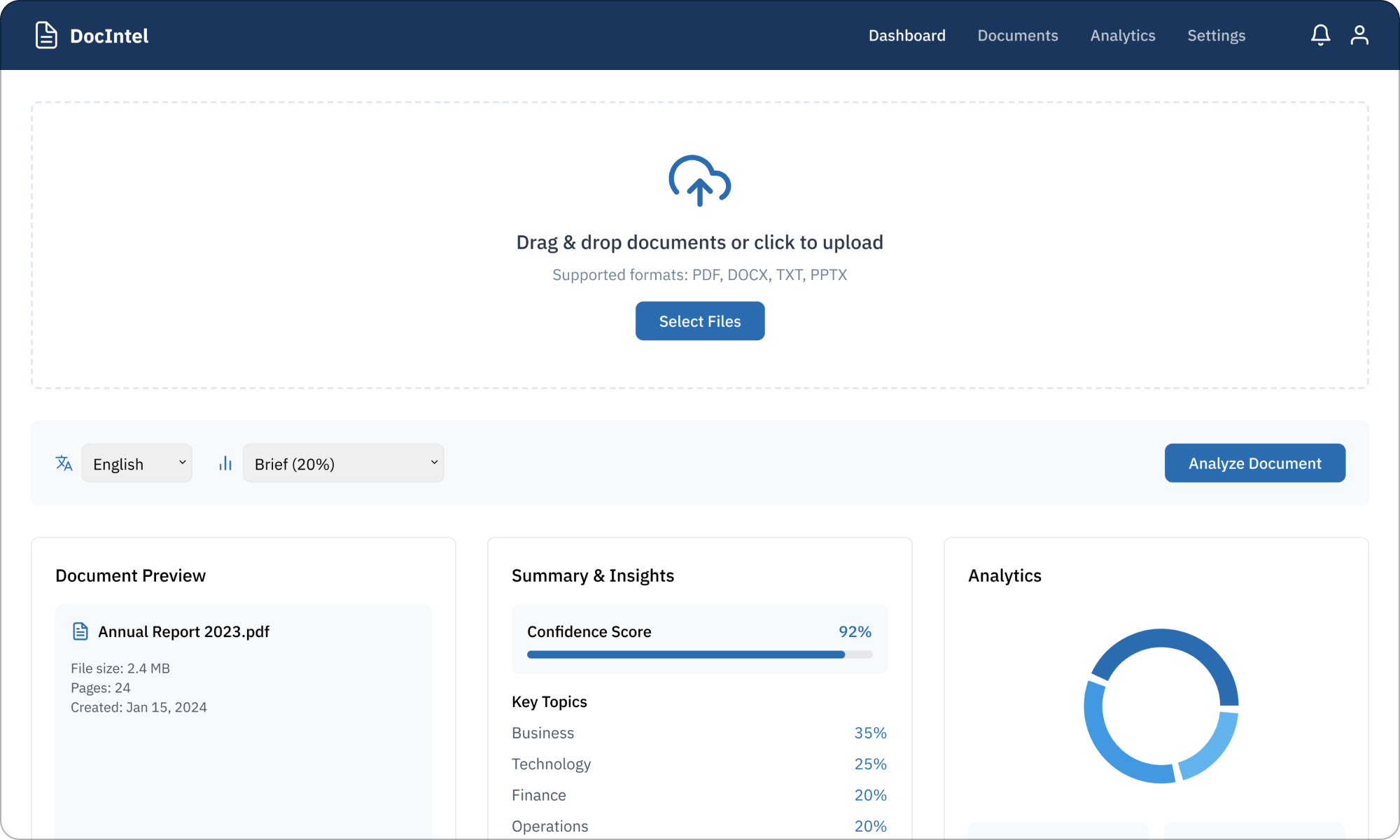 Document & Text Intelligence - Auto-Summarizer for Documents