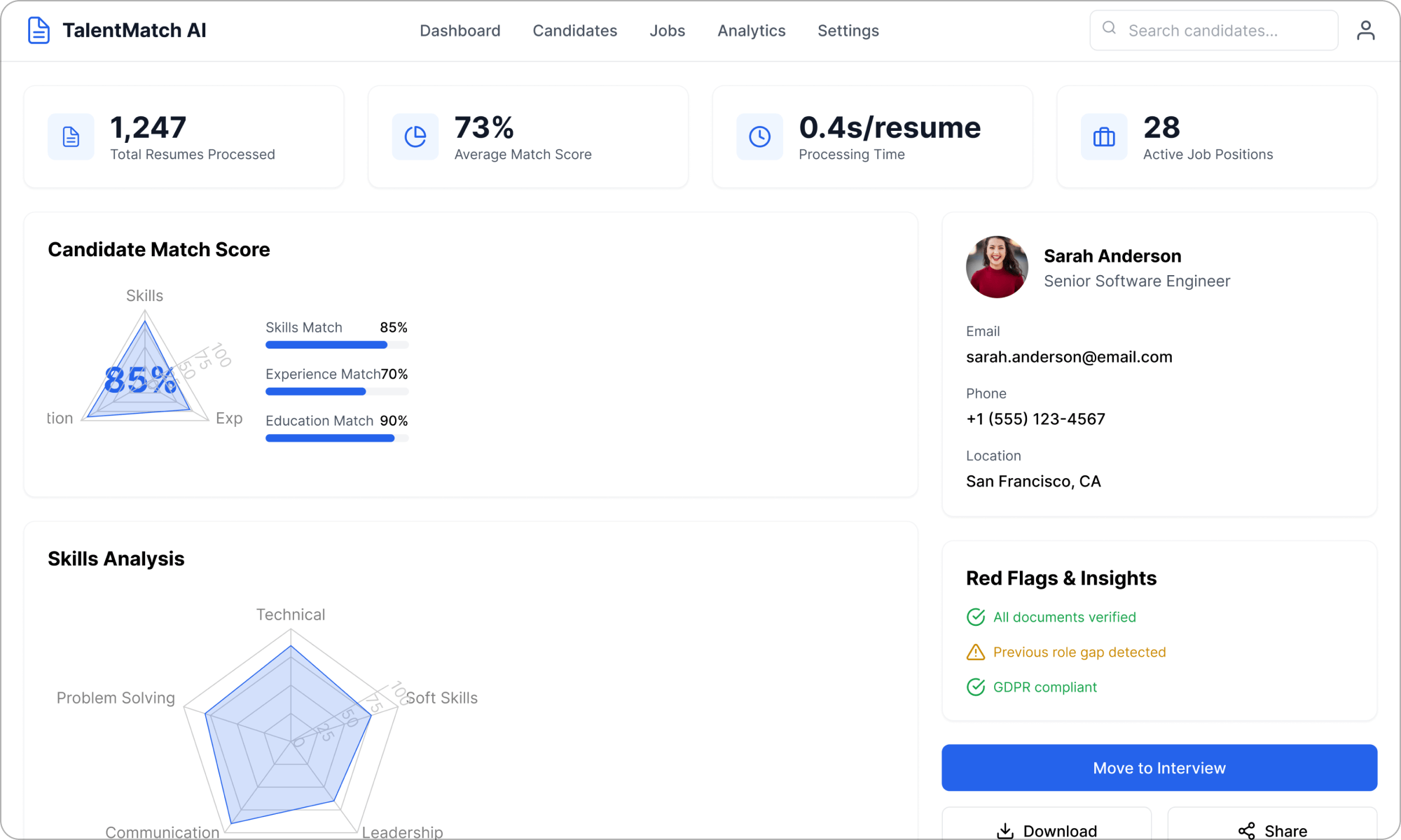 Document & Text Intelligence - Resume Parser & Job Match Scoring